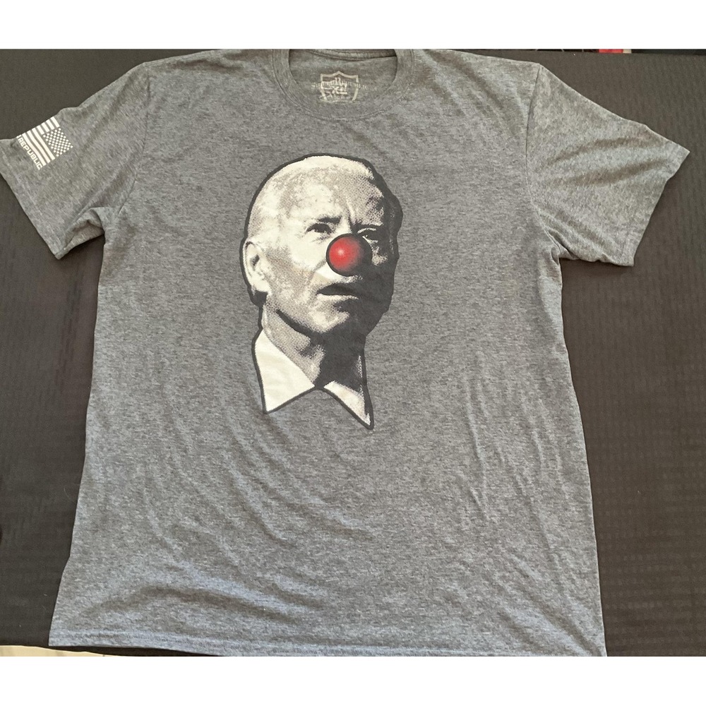 Shield‎ Republic Shirt Mens XL Joe Biden Clown Nose Graphic Funny Tee Political
